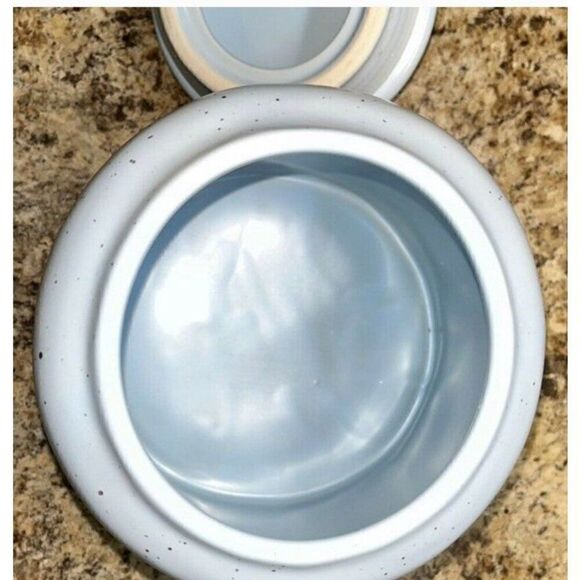 Rae Dunn Robins Eggs 7” canister. Light blue. - Picture 3 of 4